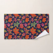 Elégant bleu et rouge automne feuille automne moti (Serviette à main)