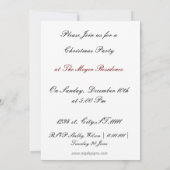 élégant bleu Fête de Vacances Invitation (Dos)