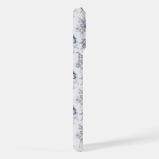 Élégant bleu floral (Côté droit)