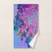 Élégant bleu foncé et lumière magenta Hydrangea (Serviette à main)