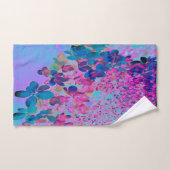 Élégant bleu foncé et lumière magenta Hydrangea (Serviette à main)
