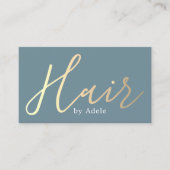 Elégant bleu Golden Hair Carte de visite (Devant)