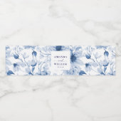 Elégant bleu Mariage bouteille d'eau Étiquettes (Étiquettes simples)