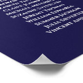 Élégant bleu marine 12 Tableau Mariage (Coin)