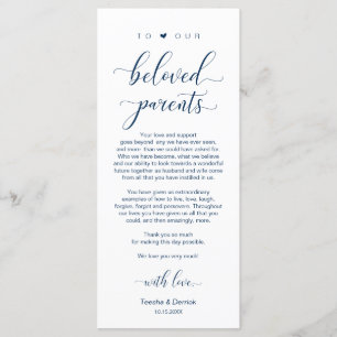 Elégant bleu marine, Carte de remerciements de rég