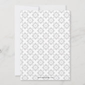 Elégant bleu marine Douche nuptiale Invitation (Dos)