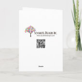 Elégant bleu marine Floral Burst Merci (Dos)