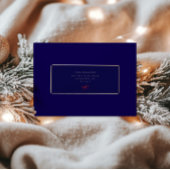 Élégant bleu Noël Étiquettes de adresse invités