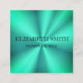 Elégant bleu ombre moderne carré carte de visite (Devant)