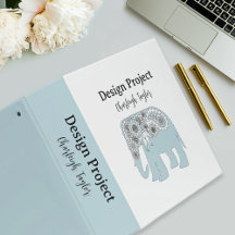 Elégant bleu Paisley Elephant personnalisé