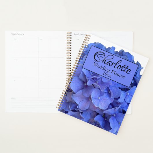 Elégant bleu perwinkle hydrangée florale (Devant avec enveloppe)