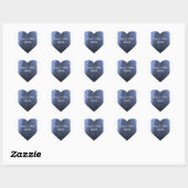 Élégant Bleu Romantique Adresse de retour Sticker  (Feuille)