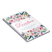 Élégant bleu rose floral nommé Devotion Journal (Côté Droit)