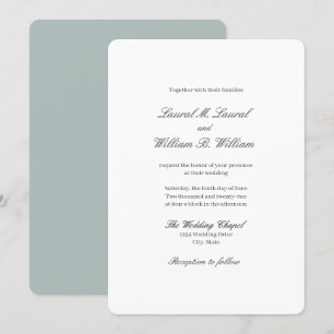 Elégant bleu Turquoise - Familles Faire-part de ma