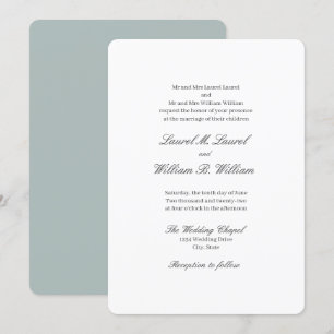 Elégant bleu Turquoise Les deux parents Faire-part