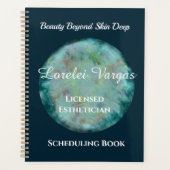 Elégant bleu vert Aquarelle Esthétique (Devant)