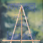 Elégant bleu Vintage Floral Fleur sauvage Mariage (Neutre)