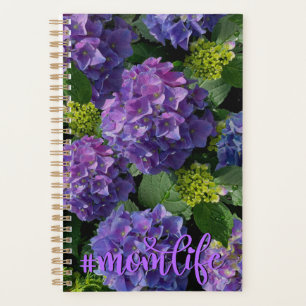 Elégant bleu violet magenta vert hydrangée florale