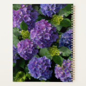 Elégant bleu violet magenta vert hydrangée florale (Dos)