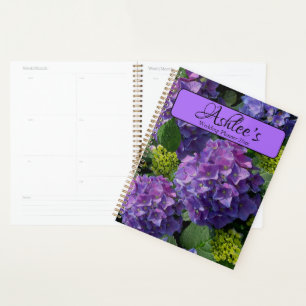 Elégant bleu violet magenta vert hydrangée florale