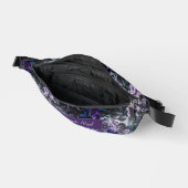 Élégant bleu violets floral monogrammé imprimé (Ouvrir)