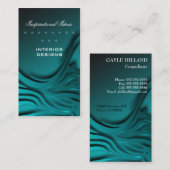 Élégant bleu Zèbre Carte de visite d'impression (Devant / Derrière)