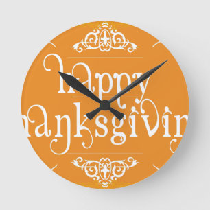 elegant blij thanksgiving ronde klok