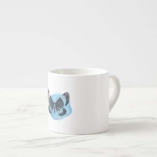 Élégant Bliss papillon café Mug (Devant droit)