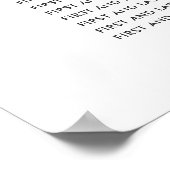 Elegant Bliss, Wedding Seating Chart Sign Poster (Hoek)