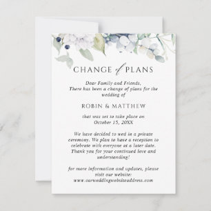 Elegant Bliss Wijziging van Plannen Trouw Aankondi Aankondiging