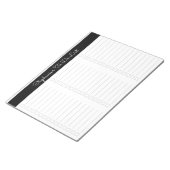 Élégant bloc-notes à trois colonnes gris noir 8,5x (Incliné)