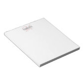 Élégant bloc-notes de nom monographique blanc (Incliné)