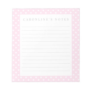 Élégant bloc-notes d'écriture personnalisé avec à 