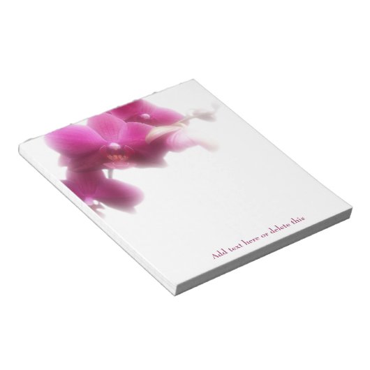 Élégant Bloc-notes floral orchidée rose (Incliné)