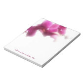 Élégant Bloc-notes floral orchidée rose (Tourné)