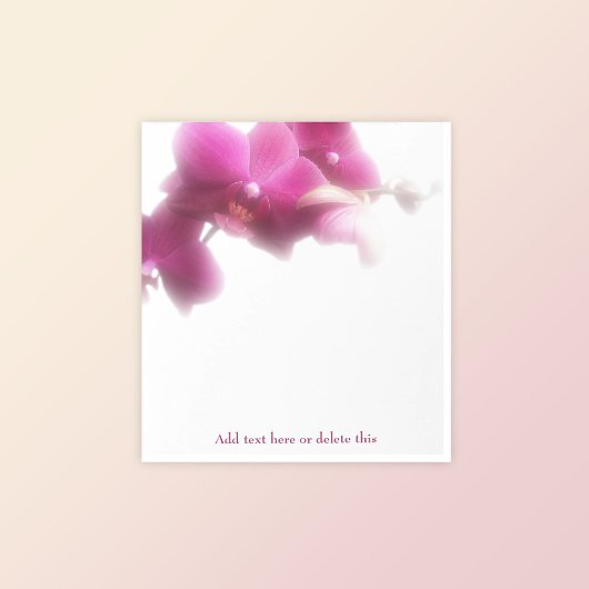 Élégant Bloc-notes floral orchidée rose