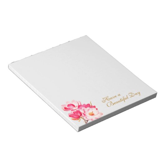 Élégant bloc-notes Vintage rose (Incliné)