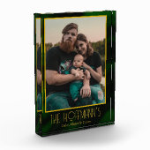 Élégant bloc photo Emerald Green Gold Frame (Gauche)