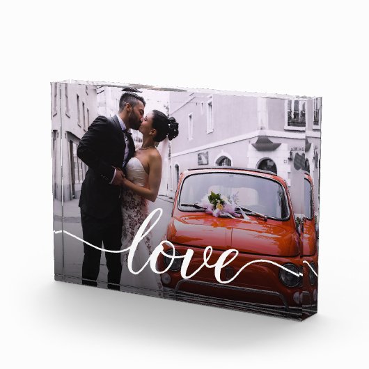 Élégant bloc photo Mariage personnalisé "Amour" (Droite)