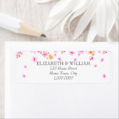 Elegant Bloem Adreslabel Etiket (Insitu)