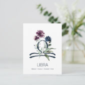 Elegant Bloem Libra Symbool Briefkaart (Staand voorkant)
