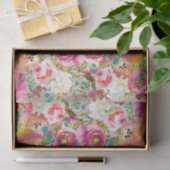 Elegant Bloem Rustiek Kraft Monogram Shabby Chic Tissuepapier (Geschenk)