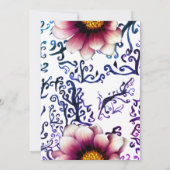 Elegant bloemblaadje bruiloft Kaart (Achterkant)