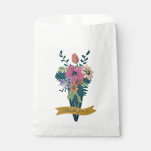Elegant Bloemboeket Lint Bedankt Bedankzakje