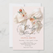 Elegant Bloemboog Baby shower Kaart (Voorkant)