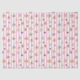 Elegant Bloemen Anker Tissue Papier