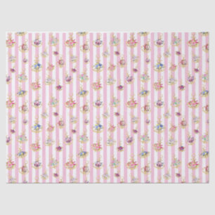 Elegant Bloemen Anker Tissue Papier