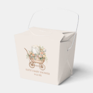 Elegant Bloemen  Baby Carriage Baby shower Bedankdoosjes