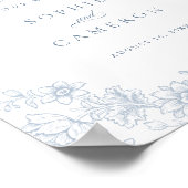 Elegant Bloemen Botanisch Bruiloft Welkom Poster (Hoek)