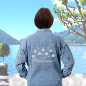 Elegant Bloemen Bruidsmeisje Denim Jacket